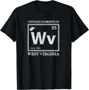 Elements of West Virginia Funny Chemistry T-Shirt T-Shirt