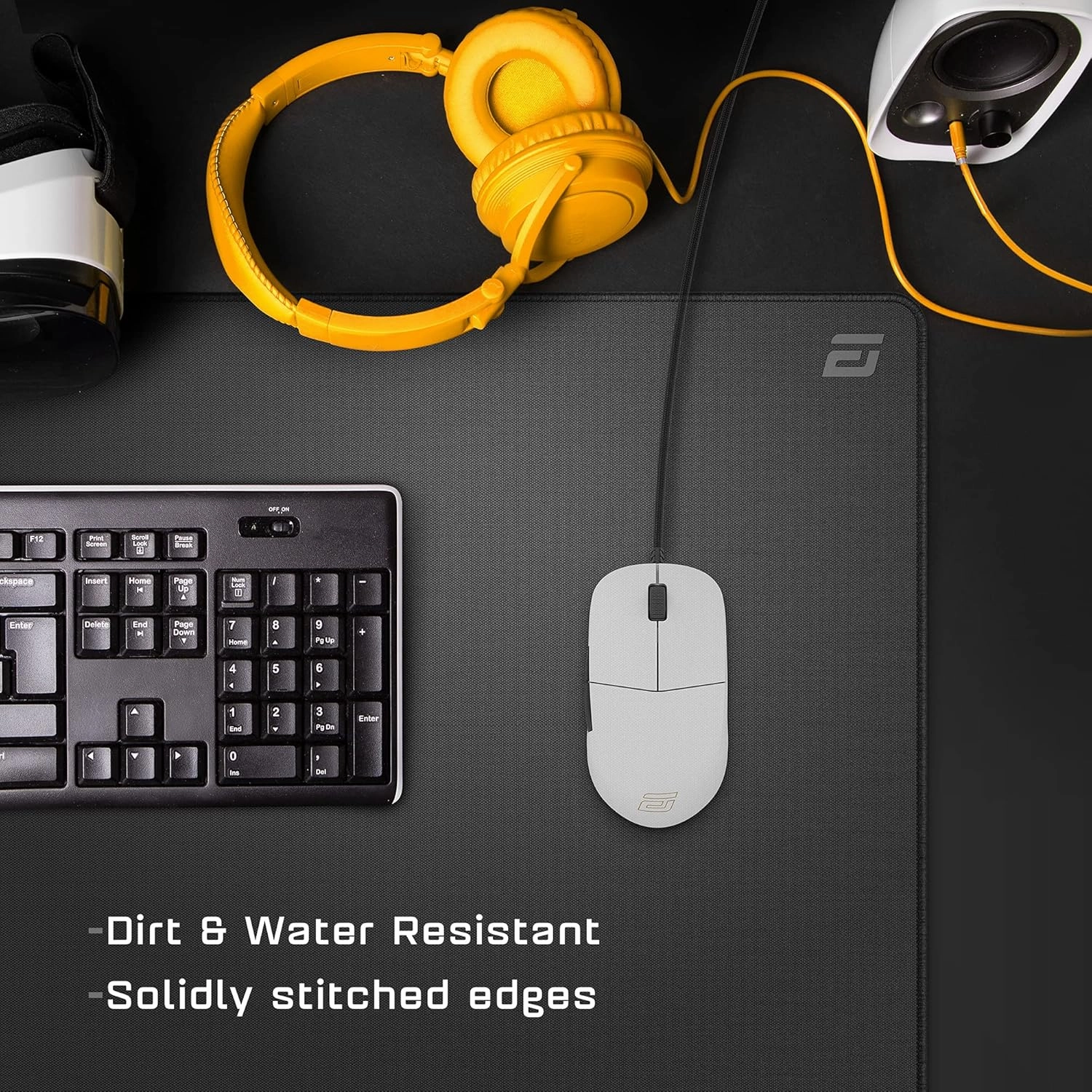 ENDGAME GEAR MPC 1200 Cordura Gaming Mouse Pad, Nonslip Desk Pad, Size 47.24" x 23.62", Stealth Edition, Black
