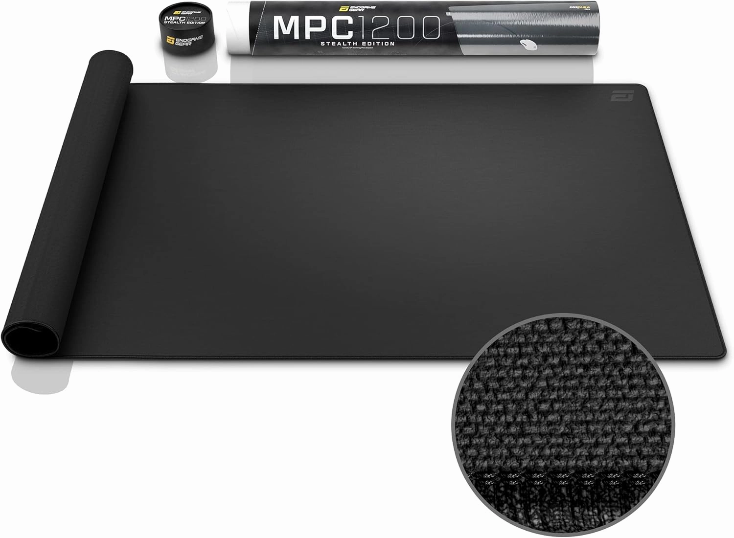 ENDGAME GEAR MPC 1200 Cordura Gaming Mouse Pad, Nonslip Desk Pad, Size 47.24" x 23.62", Stealth Edition, Black