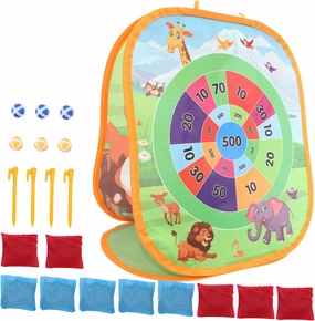 ERINGOGO Educational Boys and Girls Set Bean Bag Toss Game Toys Small Bean Bags Indoor Outdoor Play Tent