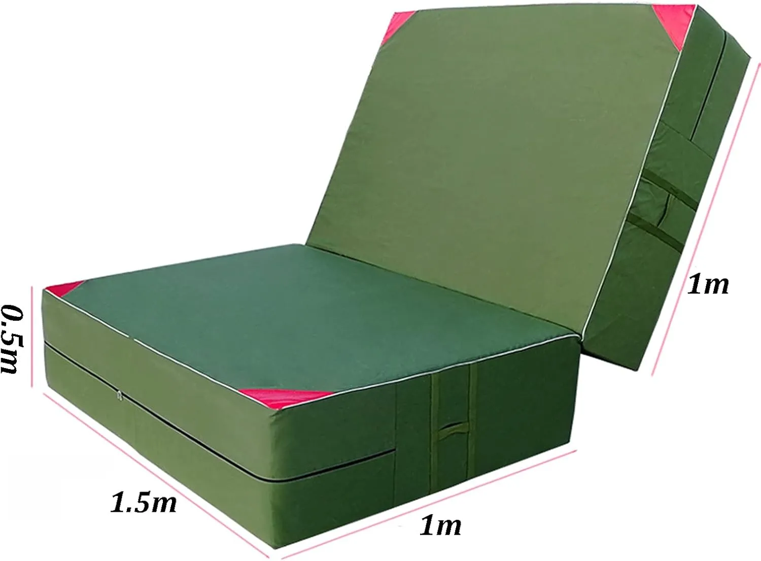Exercise Mat Canvas Folding Gymnastics Tumbling Mat, Used for Kindergarten Vaulting, Cool Running, Martial Arts Training Mat 150x100cm (Size : 150x200x50cm)