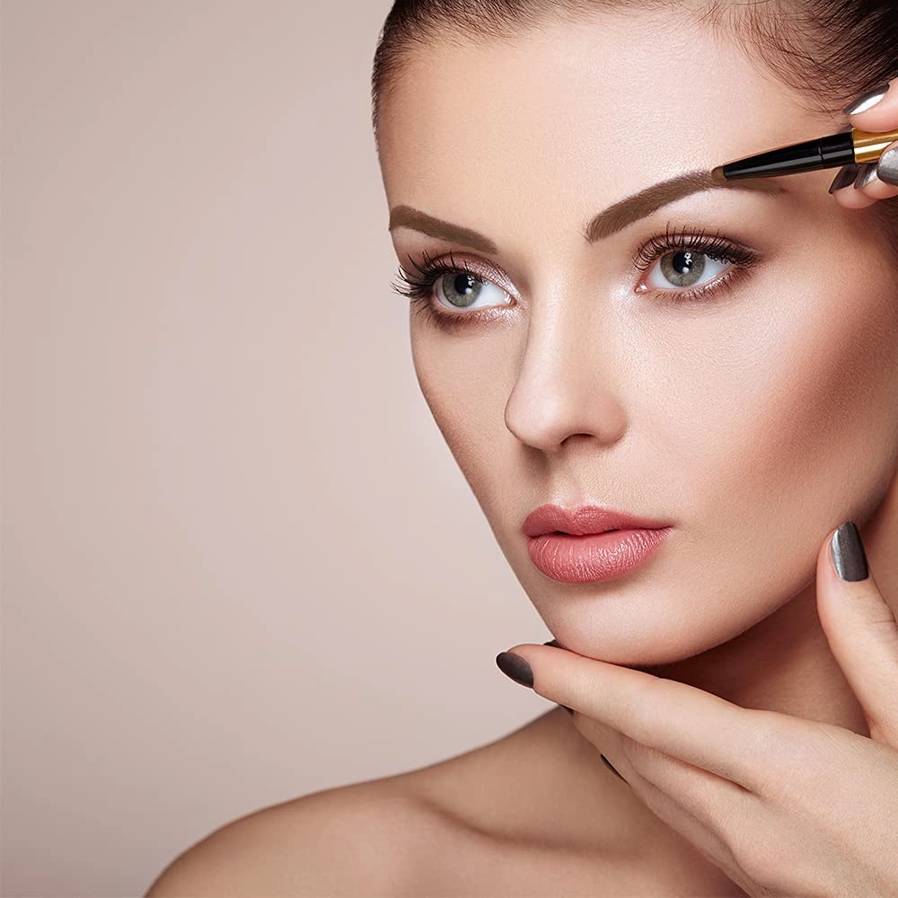 Eyebrow Definer Pencil | Fill in Draw Fine Lines and add volume to your Brows | Long Lasting and Waterproof | Precision Smart Double Ended Design | Mela Beauty Studio Professional Makeup (Dark Brown)