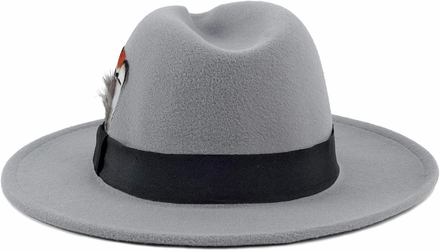 FADACHY Classic Fedora Hats for Men & Women Wide Brim Felt Hat Panama Dress Fedora Hat