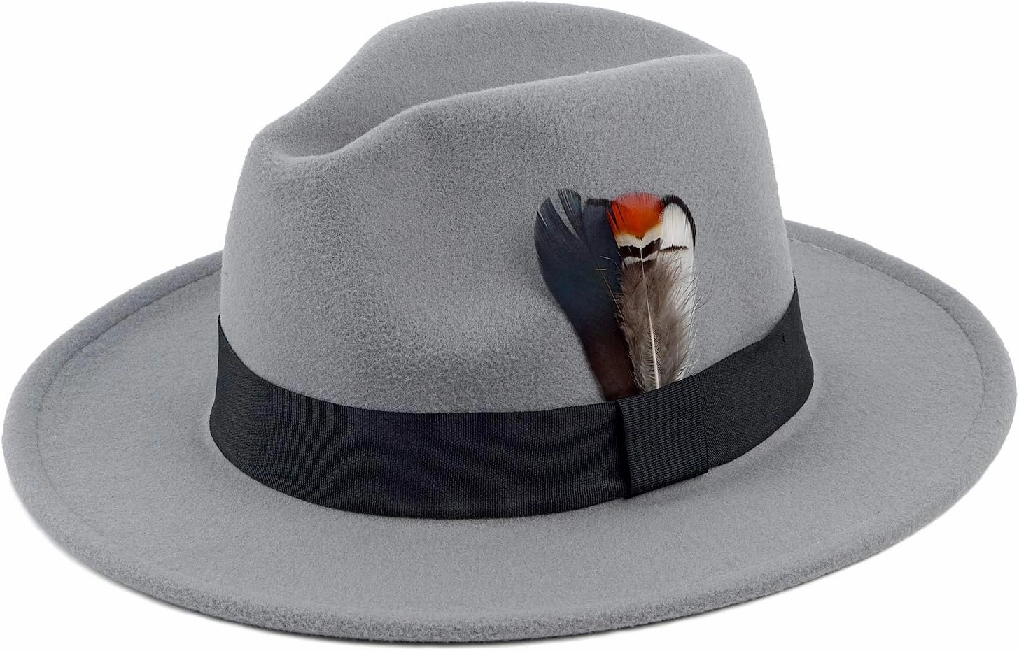 FADACHY Classic Fedora Hats for Men & Women Wide Brim Felt Hat Panama Dress Fedora Hat