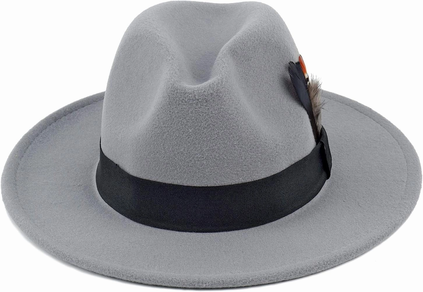 FADACHY Classic Fedora Hats for Men & Women Wide Brim Felt Hat Panama Dress Fedora Hat