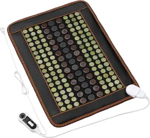 Far Infrared Heating Pad,Natural Jade and 2 Different Tourmaline Heating Pad, Electric Heating Pads for Back Neck Shoulders and Abdomen,Auto Shut Off Function,Mothers Day Gifts for Women Mom