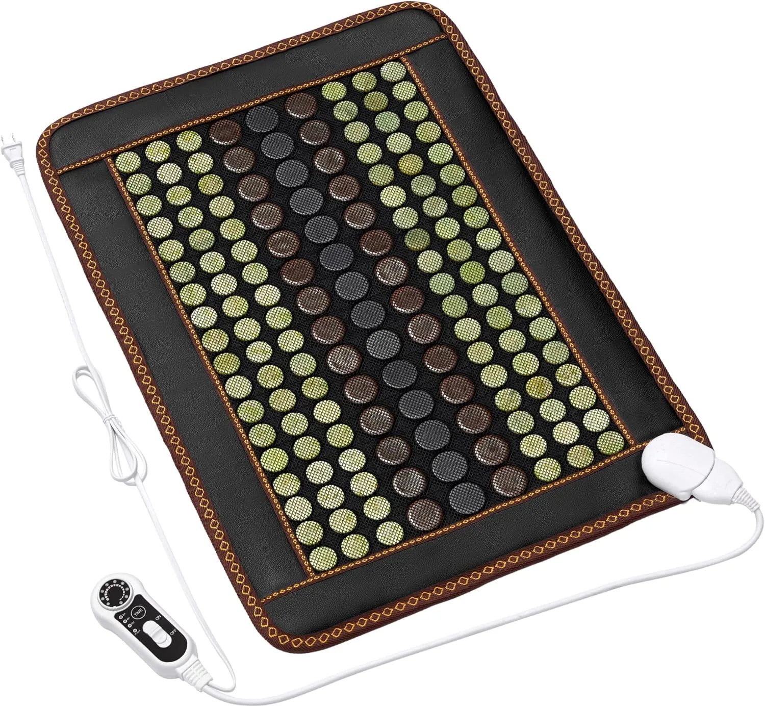 Far Infrared Heating Pad,Natural Jade and 2 Different Tourmaline Heating Pad, Electric Heating Pads for Back Neck Shoulders and Abdomen,Auto Shut Off Function,Mothers Day Gifts for Women Mom