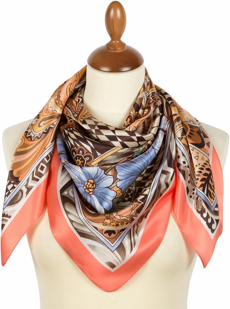 Fashion Scarves Russian Shawl Natural 100% Silk Scarf Wrap Shawls for Women