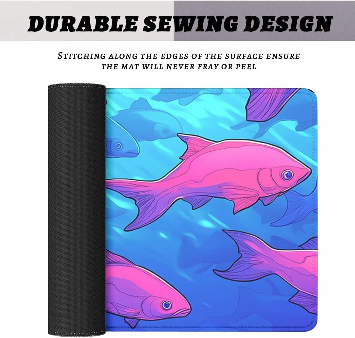 Fish Gaming Mouse Pad Desk Pad Colorful Sea Animals Red Blue Fish Tank XL Mouse Pad Large Mousepad Extended Laptop Keyboard Mat Gaming Desk Pad Mouse Mat Office Computer Keyboard Laptop Home