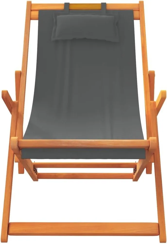 Folding Beach Chairs Gray Fabric Reclining Camping Chair, Portable Outdoor Chairs for Patio, Lawn, Foldable & Lightweight, Adults, Set of