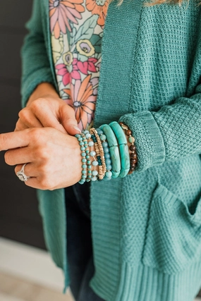 Forever Classy Bracelet Set- Turquoise