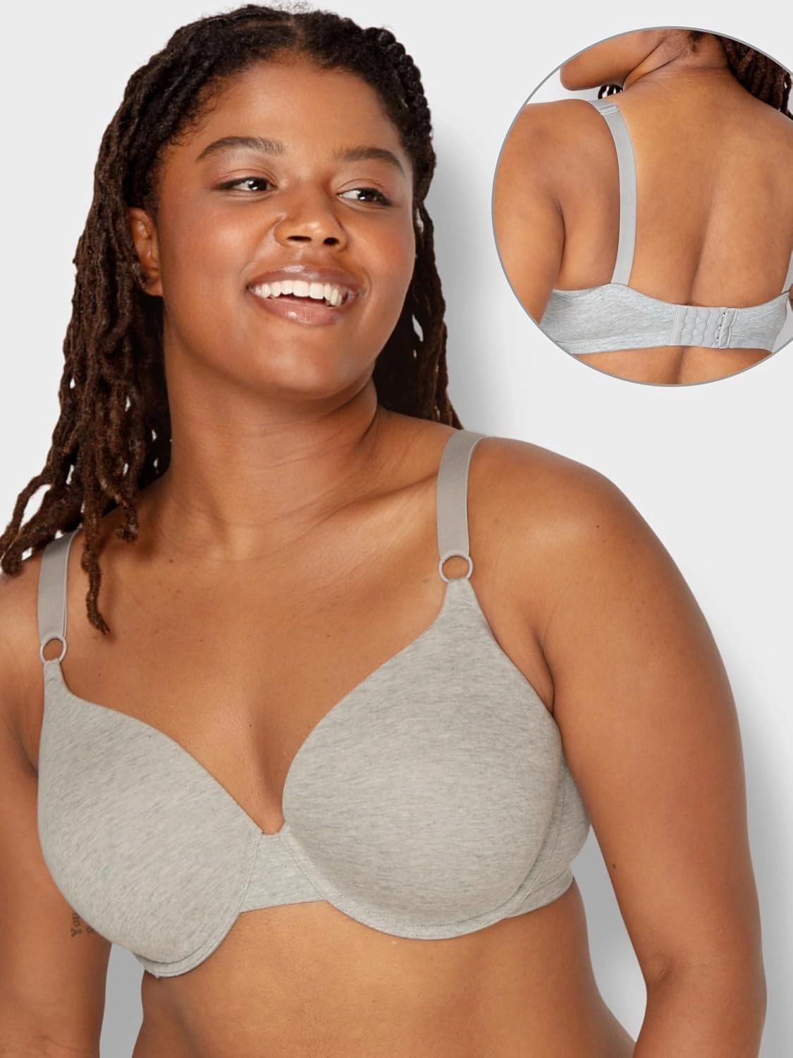 Fruit of the Loom Women's Smooth Cotton T-Shirt Bra Pack - Ultra-Soft, Flexible, and Invisible Under Tees