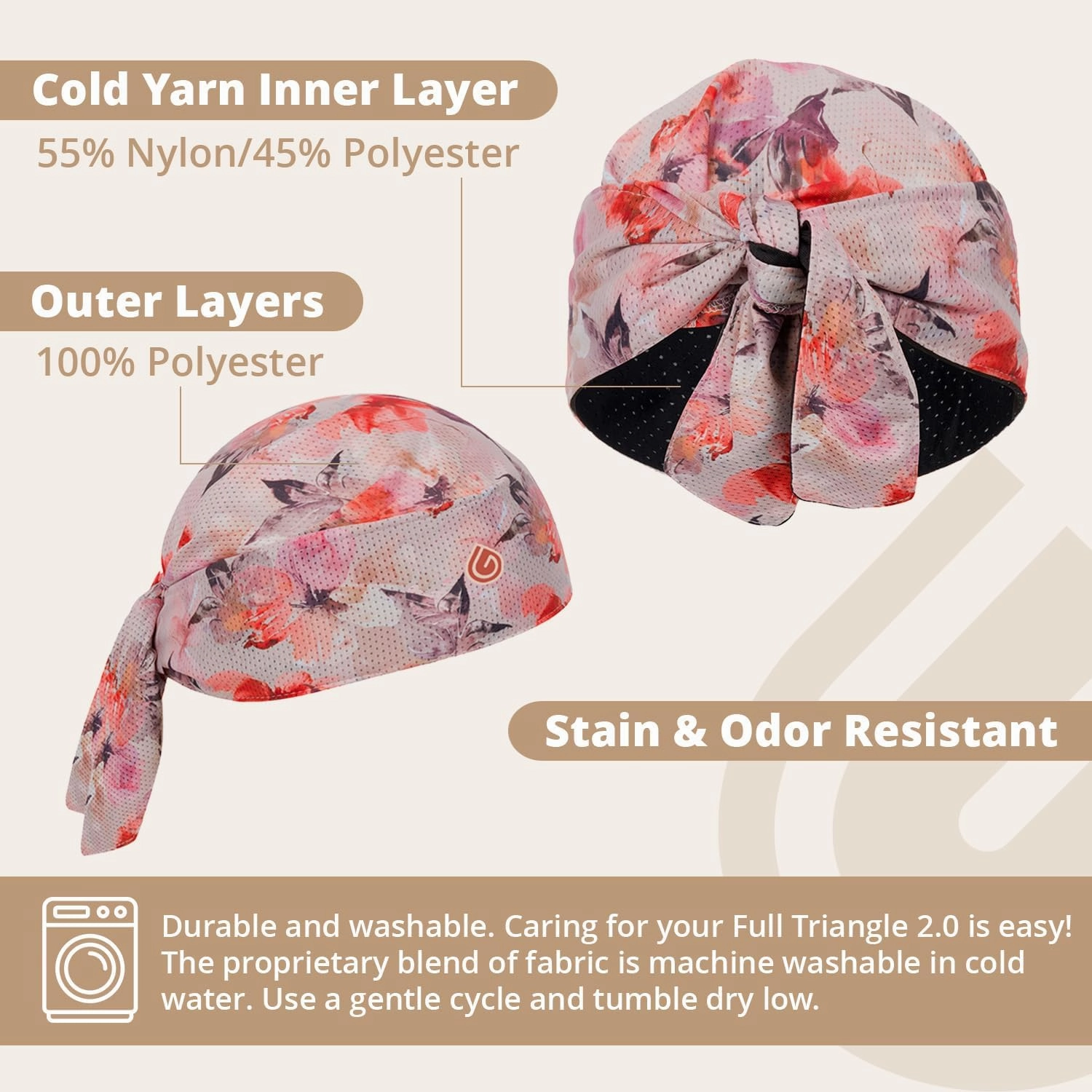 Full Triangle 2.0, Tri-Layer EvapoCOOL Ventilation Technology, Adjustable Tie Full Coverage Bandana