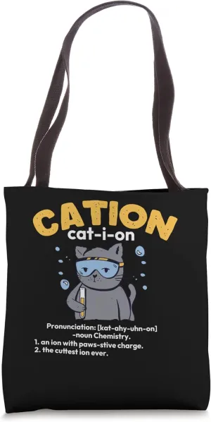 Funny Cute Cation Cat Ion Tote Bag