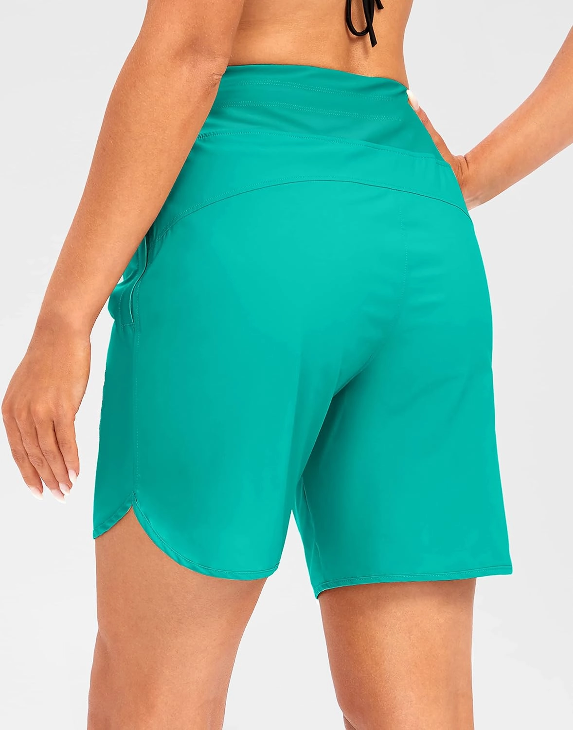 G Gradual Women's 7" Quick Dry High Waisted Swim Board Shorts with Zipper Pockets UPF 50  Beach Shorts for Women with Liner