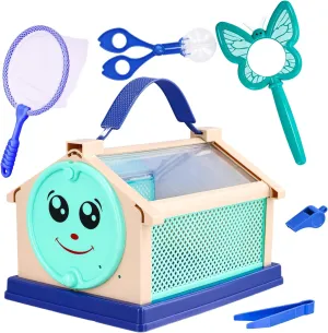 Garma Bug Catcher Kit for Kids, Outdoor Explorer Kit for Toddler with Insect Collection Box Bug Catching Tools and Magnifying Glass Spring Insect Catching Kit Summer Nature Toys Birthday Gifts