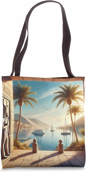 Gateway to Serenity: An Egyptian Lakeside Escape Tote Bag