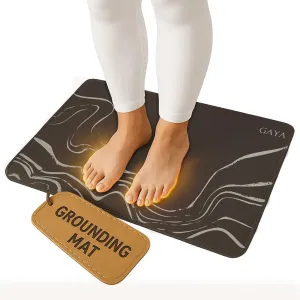 GAYA Grounding Mat for Feet, Sleep Improvement, Back Pain Relief, Muscle Relaxation & Stress, Earthing Pads for Bed, Ground for Desk, Earth Mats, Bedding Pad (24''X16'')