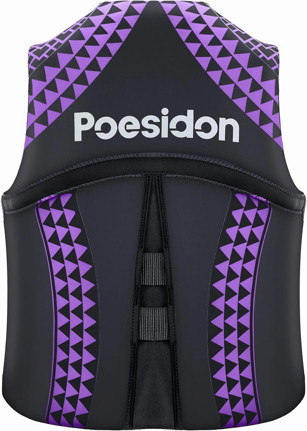 Geometric Print Life Vest, Zipper Front, Adjustable Buckles
