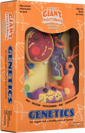 GIANTmicrobes Genetics Themed Gift Box, Genetics Gifts, DNA Gifts, Genetic Counselor Gifts, Genealogy Gifts, Gifts for Genealogists, DNA Plush Keychain, Ancestry Gift, Funny Science Teacher Gifts
