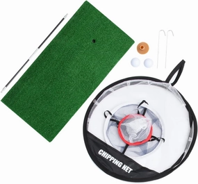 Golf Chipping Target Net Portable Practice Mat Set Instant Pop-up Design for Hitting Chipping Training