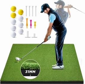 Golf Mat, ADDplus 5x4ft 31MM Thickened Golf Practice Mats, Home Training Mats Improve Golf-Lover Batting and Swing Skill, Golf Hitting Mat for Backyard, Garage Indoor Outdoor Training