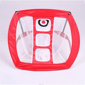 Golf Swing Practice Golf Chipping Practice Net and Mat Portable Collapsible Target Training System with Carrying Case,Red