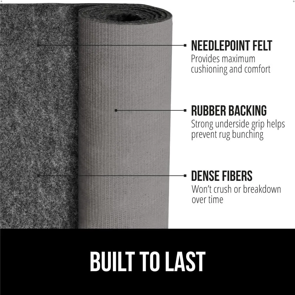 GORILLA GRIP Felt and Natural Rubber Stay in Place Slip Resistant Rug Pad, 1/4” Thick, 2x4 FT Protective Padding for Under Area Rugs, Cushioned Gripper Pads, Carpet Runners, Hardwood Floors Protection