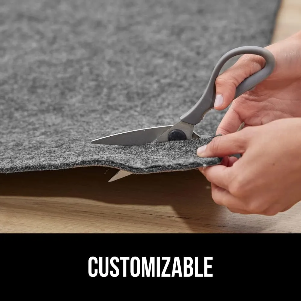 GORILLA GRIP Felt and Natural Rubber Stay in Place Slip Resistant Rug Pad, 1/4” Thick, 2x4 FT Protective Padding for Under Area Rugs, Cushioned Gripper Pads, Carpet Runners, Hardwood Floors Protection