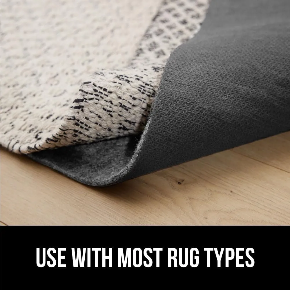 GORILLA GRIP Felt and Natural Rubber Stay in Place Slip Resistant Rug Pad, 1/4” Thick, 2x4 FT Protective Padding for Under Area Rugs, Cushioned Gripper Pads, Carpet Runners, Hardwood Floors Protection