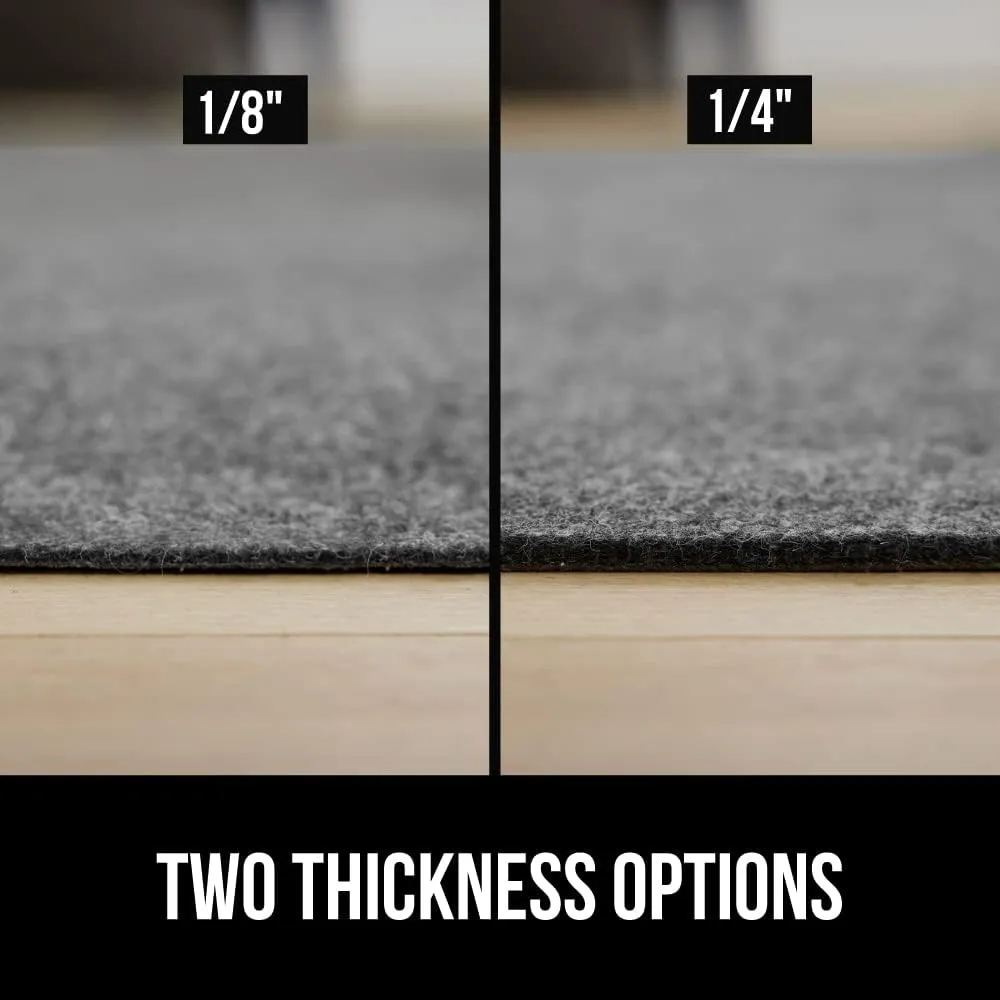 GORILLA GRIP Felt and Natural Rubber Stay in Place Slip Resistant Rug Pad, 1/4” Thick, 2x4 FT Protective Padding for Under Area Rugs, Cushioned Gripper Pads, Carpet Runners, Hardwood Floors Protection