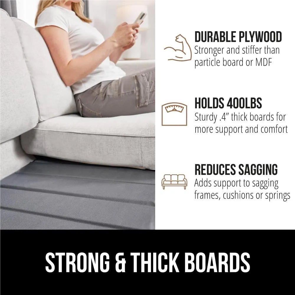 GORILLA GRIP Heavy Duty Couch Cushion Support Board to Fix Sagging Sofas, 21.5 x 78 Oversized Sofa, Thick Plywood Boards Add Strong Seat Supports, Stay in Place Replacement Stuffing Under Couches Gray