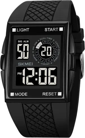 Gosasa Men Sports Military Watches Digital Airplane Shaped LED Light Waterproof Watches