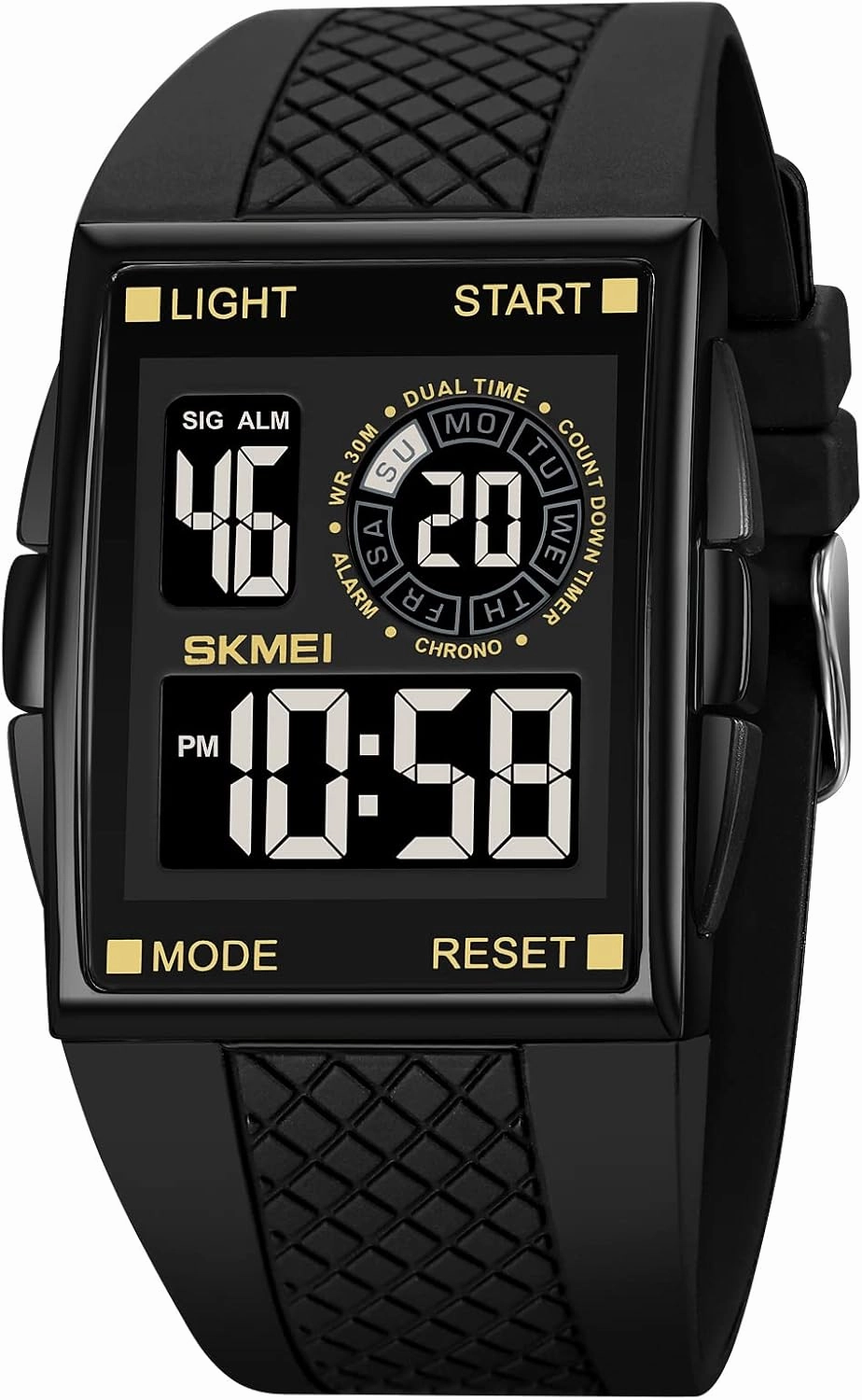 Gosasa Men Sports Military Watches Digital Airplane Shaped LED Light Waterproof Watches