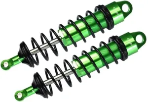GPM 2Pc Set Upgrades Aluminum 6061-T6 Front L-Shape Piggy Back Adjustable Spring Dampers 128Mm For 1/8 4Wd Sledge Monster Truck (95076-4) (green)