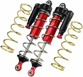 GPM for Arrma 1:5 KRATON 8S BLX-ARA110002 Upgrade Parts Aluminum 6061-T6 Rear L-Shape Piggy Back (Built-in Piston Spring) Adjustable Spring Dampers 187mm - Red