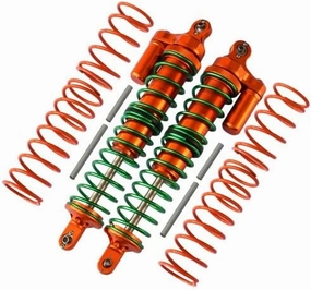 GPM for Traxxas X Maxx 4X4 Upgrade Parts Aluminum Front/Rear Adjustable Spring Shocks - 1Pr Orange
