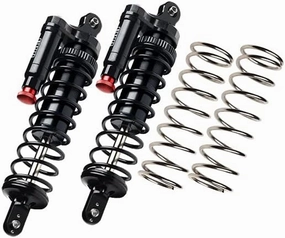 GPM Upgrades Aluminium 6061-T6 Front/Rear L-Shape Piggy Back (Built-in Piston Spring) Adjustable Spring Dampers for 1/6 4WD XRT 8S（78086-4） Rc Cars (Black)