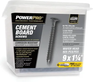 Gray Ceramic Wafer-Head Cement Board Screws (#9 x 1-1/4")