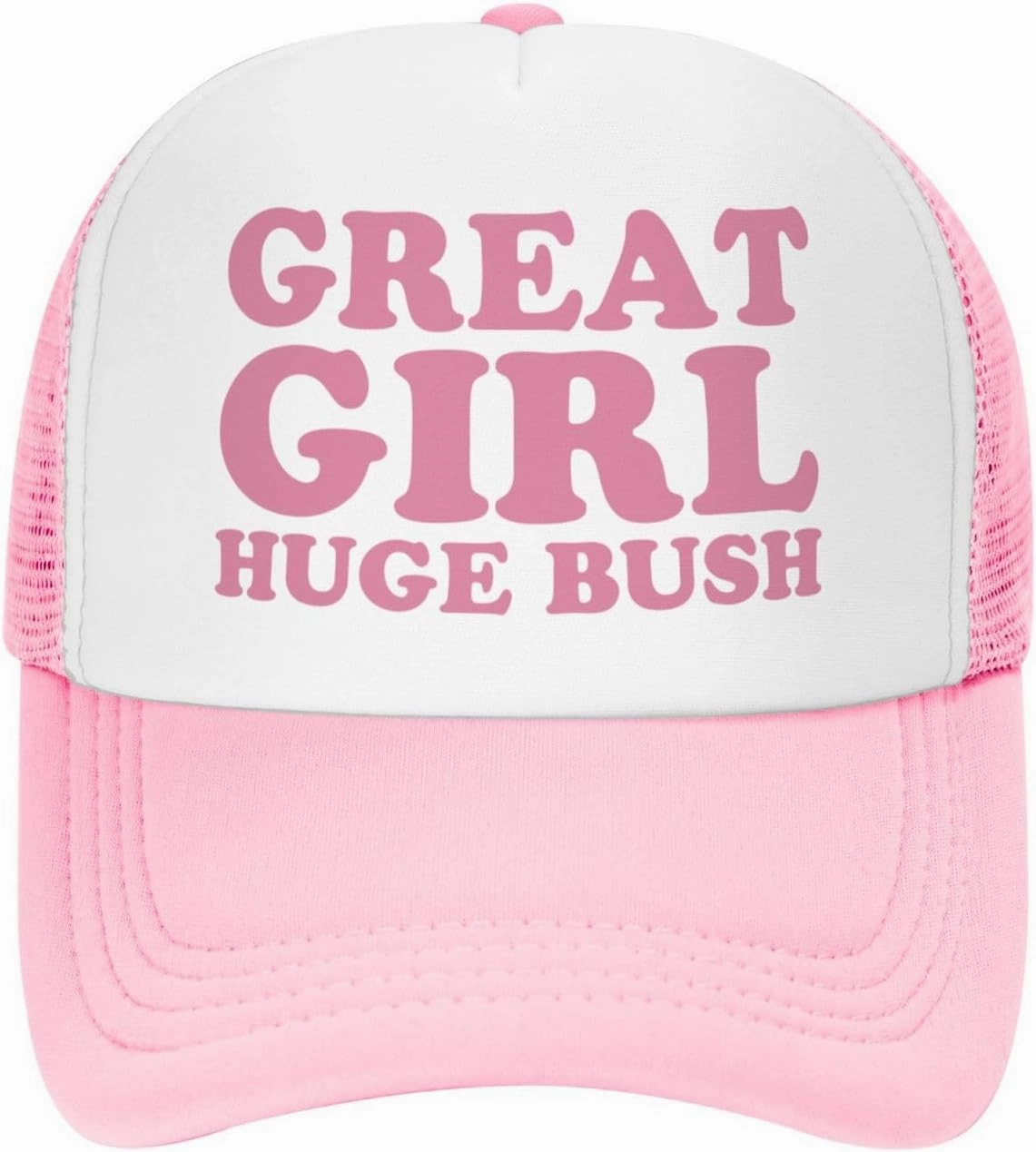 Great Girl Huge Bush Funny Hat Unisex Adult Trucker Caps Fishing Adjustable Cap Classic Sport Hats Black
