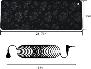 Grounding Mat, Relieve Pain, Improve Sleep, Eliminate Inflam Mation Bioelectric Balance Mattress with 15ft Grounding Cord(26.7x10 Inch)