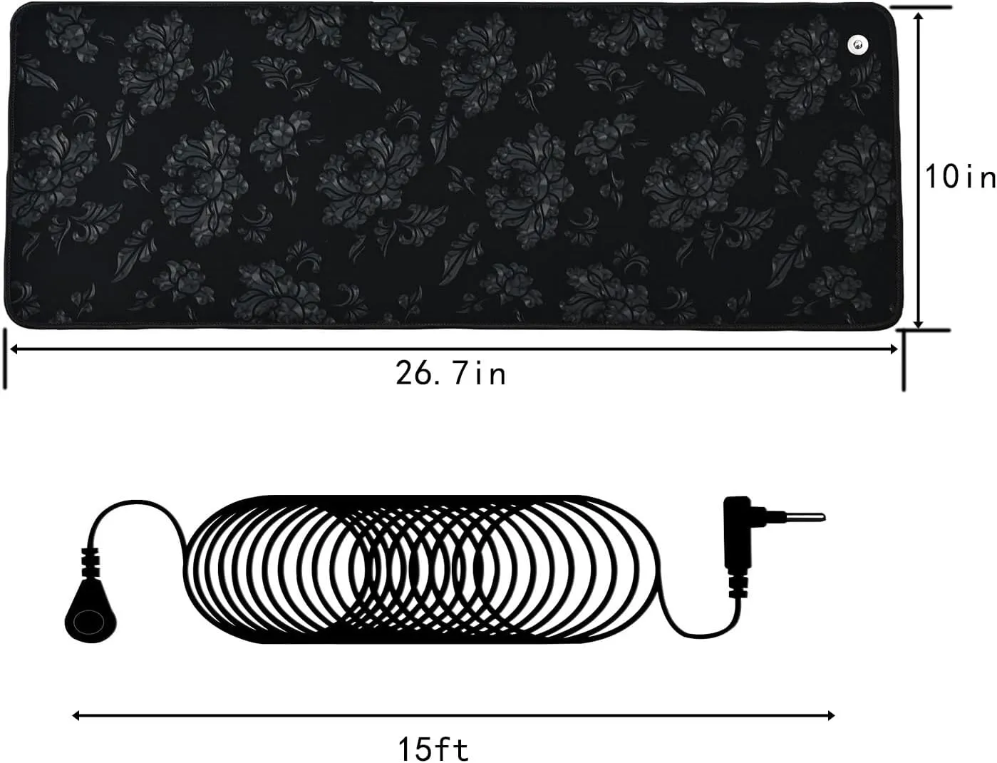 Grounding Mat, Relieve Pain, Improve Sleep, Eliminate Inflam Mation Bioelectric Balance Mattress with 15ft Grounding Cord(26.7x10 Inch)