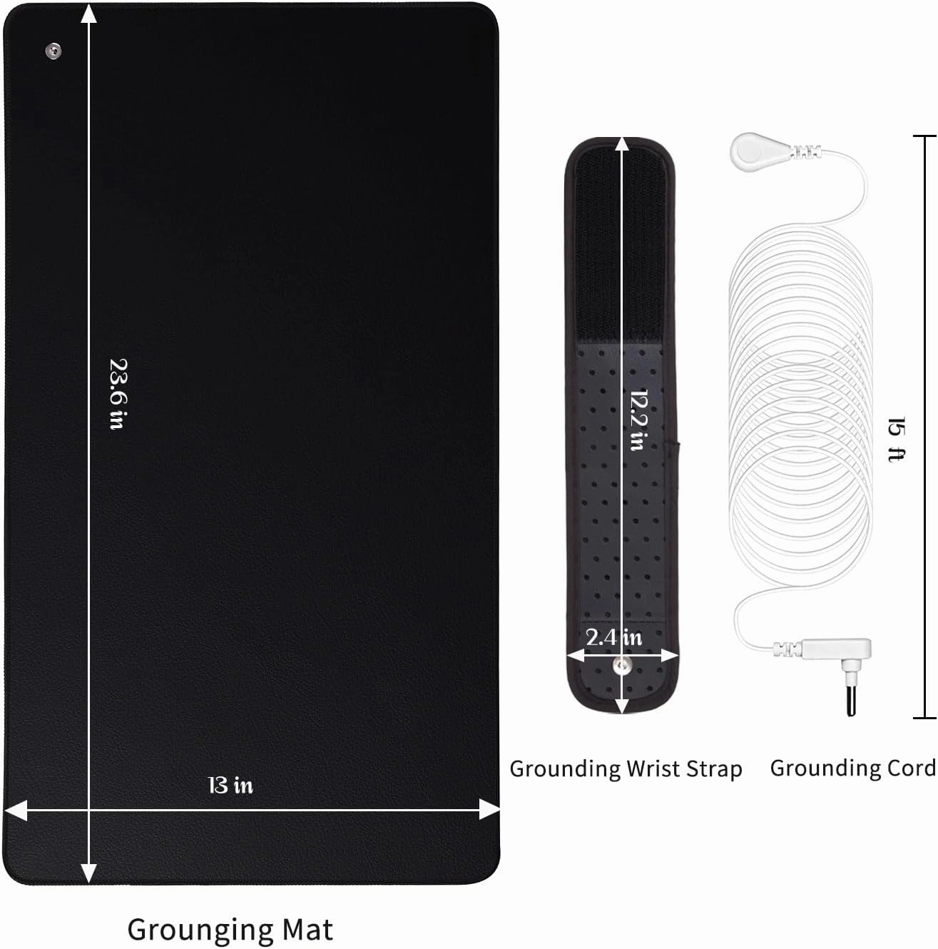 Grounding Mat,Conductive Grounding Pad, Universal Grounding Mat for Pain Relief,Earth Therapy for Foot Mat,Computer Mat, Sleep Mat,Grounding Mat Kit