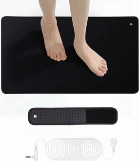 Grounding Mat,Conductive Grounding Pad, Universal Grounding Mat for Pain Relief,Earth Therapy for Foot Mat,Computer Mat, Sleep Mat,Grounding Mat Kit