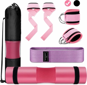 Gym Barbell Pad Set: Hip Thrusts Pad for Squats Weight Lifting Gym Equipment Accessories