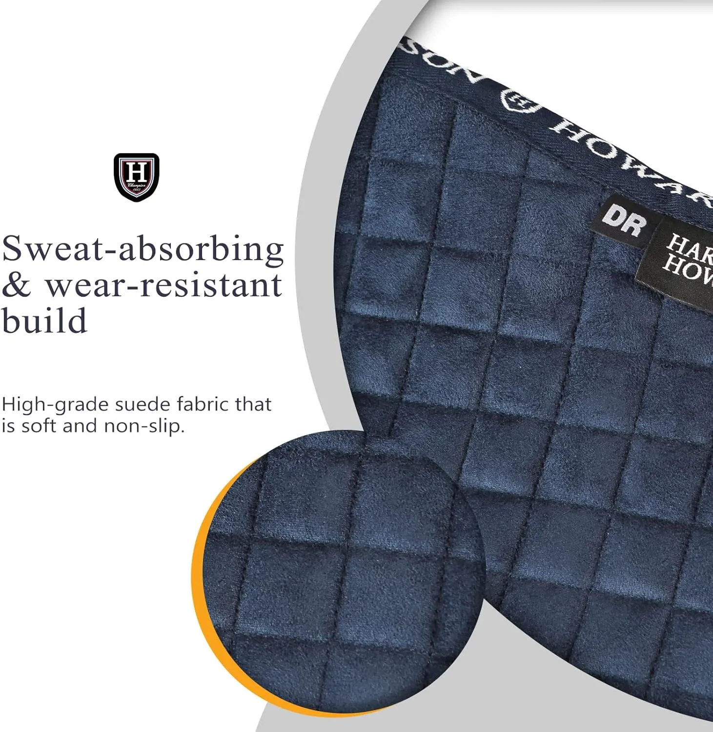 Harrison Howard Dressage Saddle Pad Suede Square English Saddle Pad for Horses Dressage Event