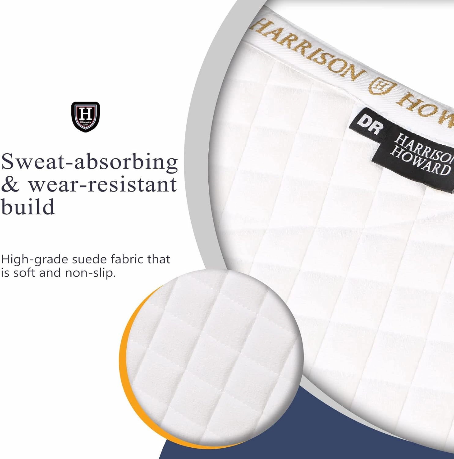 Harrison Howard Dressage Saddle Pad Suede Square English Saddle Pad for Horses Dressage Event