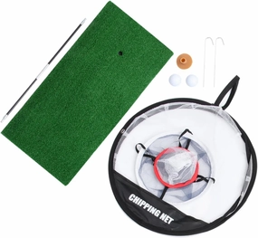 HEMOTON Practice Net Chipping Pitching Cage Instant Pop-up Training Aid Golf Chipping Mat