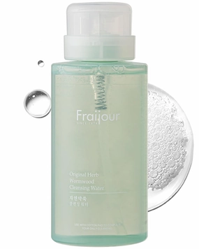 Herb Wormwood Cleansing Water – Korean 3-in-1 Cleanser, Exfoliator & Hydrator for Dry, Oily & Sensitive Skin, Pore Tightening, Papaya & Licorice Extracts, 10.1 fl.oz.