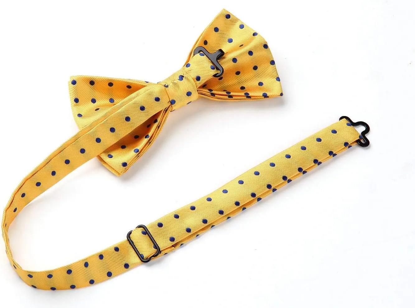 HISDERN Bow Tie and Suspenders for Men Suspender and Bowtie Handkerchief Set Adjustable Y Shape 6 Clips Wedding Brace